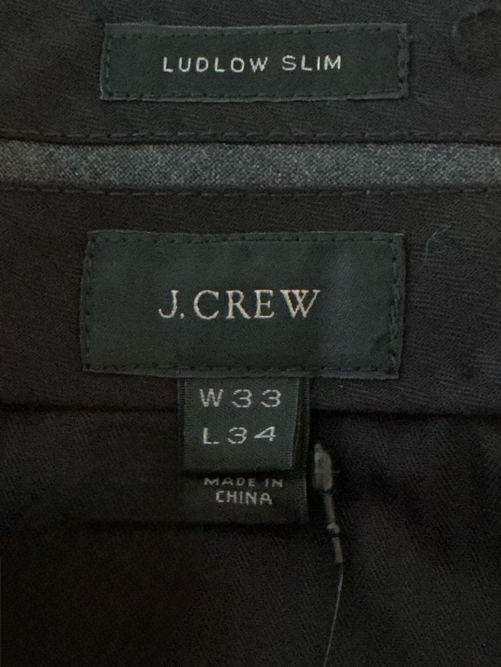 J. Crew NWT Men's Lightweight Wool Dark Navy Dress Pant Ludlow Tollegno Slim 33 - Picture 2 of 9